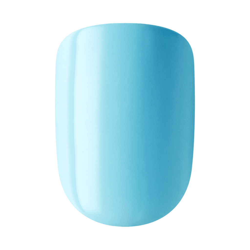 Impress Color No Glue Fake Press On Nails - Quench It | Solid, Blue, Short, Squoval, Manicure