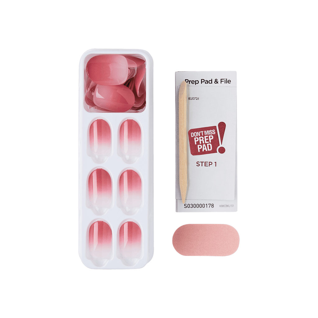 Impress Color No Glue Fake Press On Nails - Beat The Heat | Design, Pink, Short, Oval, Manicure