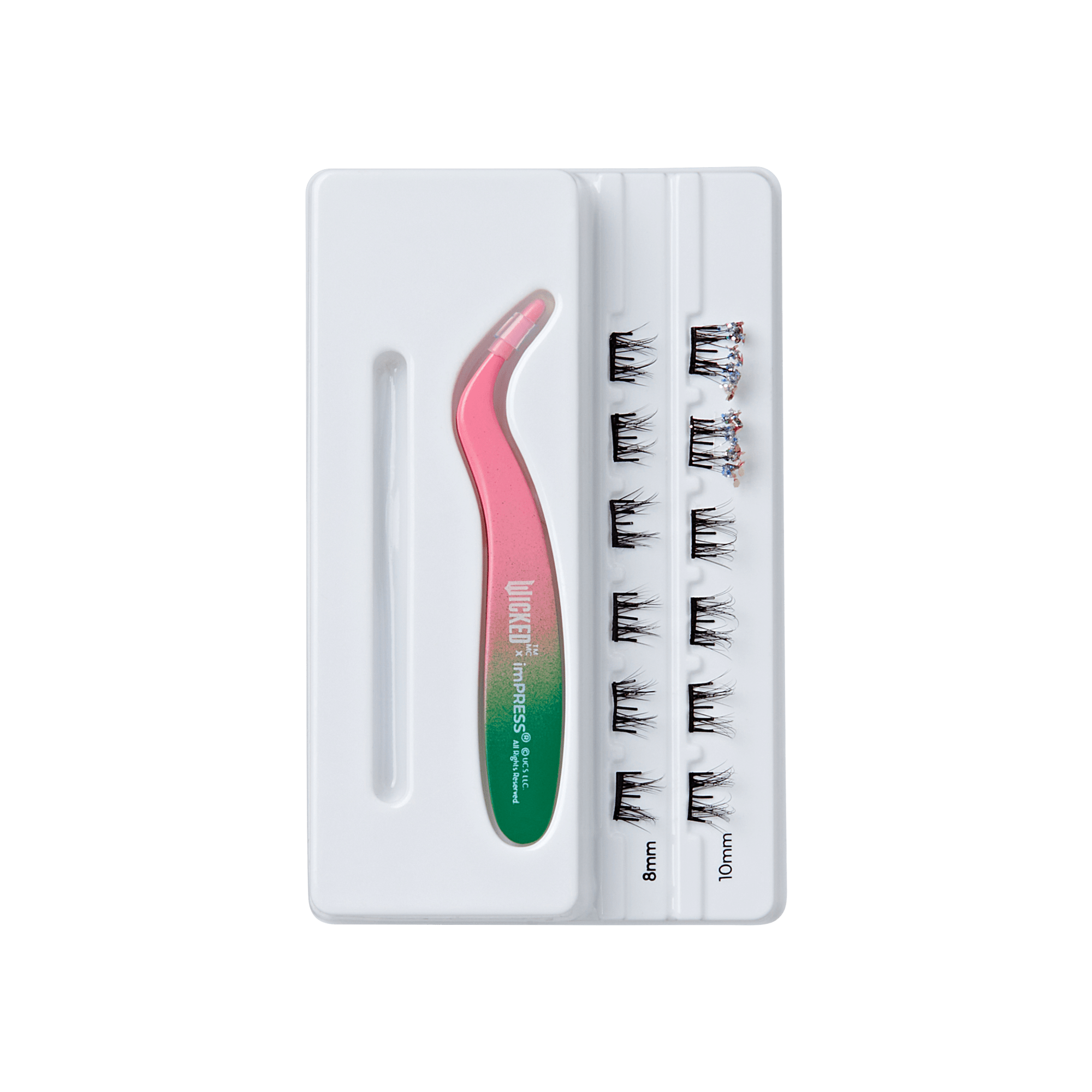 Impress X WICKED: FOR GOOD | Tap To Bubble | 12 Lash Clusters, 8mm-10mm