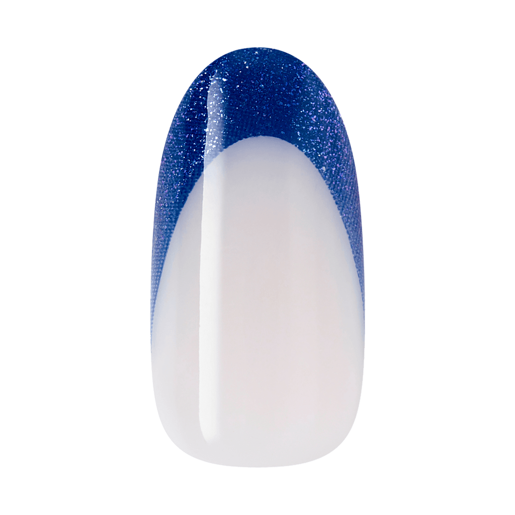 Impress X WICKED: FOR GOOD | Wickedly Brave | 3D & Jewel French Design, Blue, Medium, Oval, Manicure