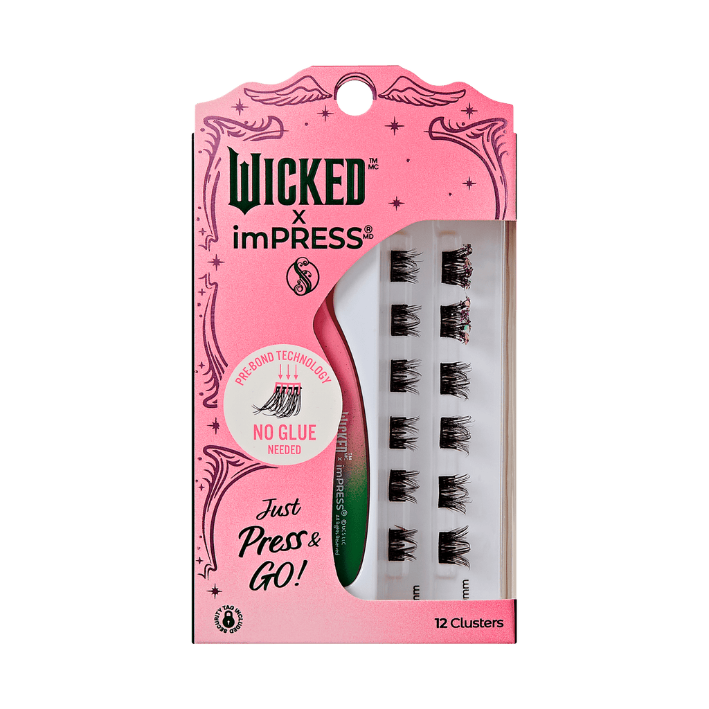 WICKED X Impress | Fantabulous! | 12 Lash Clusters, 8mm-10mm