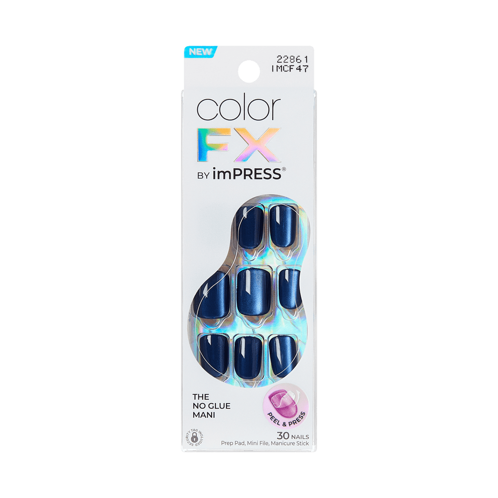 colorFX by Impress No Glue Fake Press On Nails - Velvet Romance | Design, Purple, Short, Squoval, Manicure