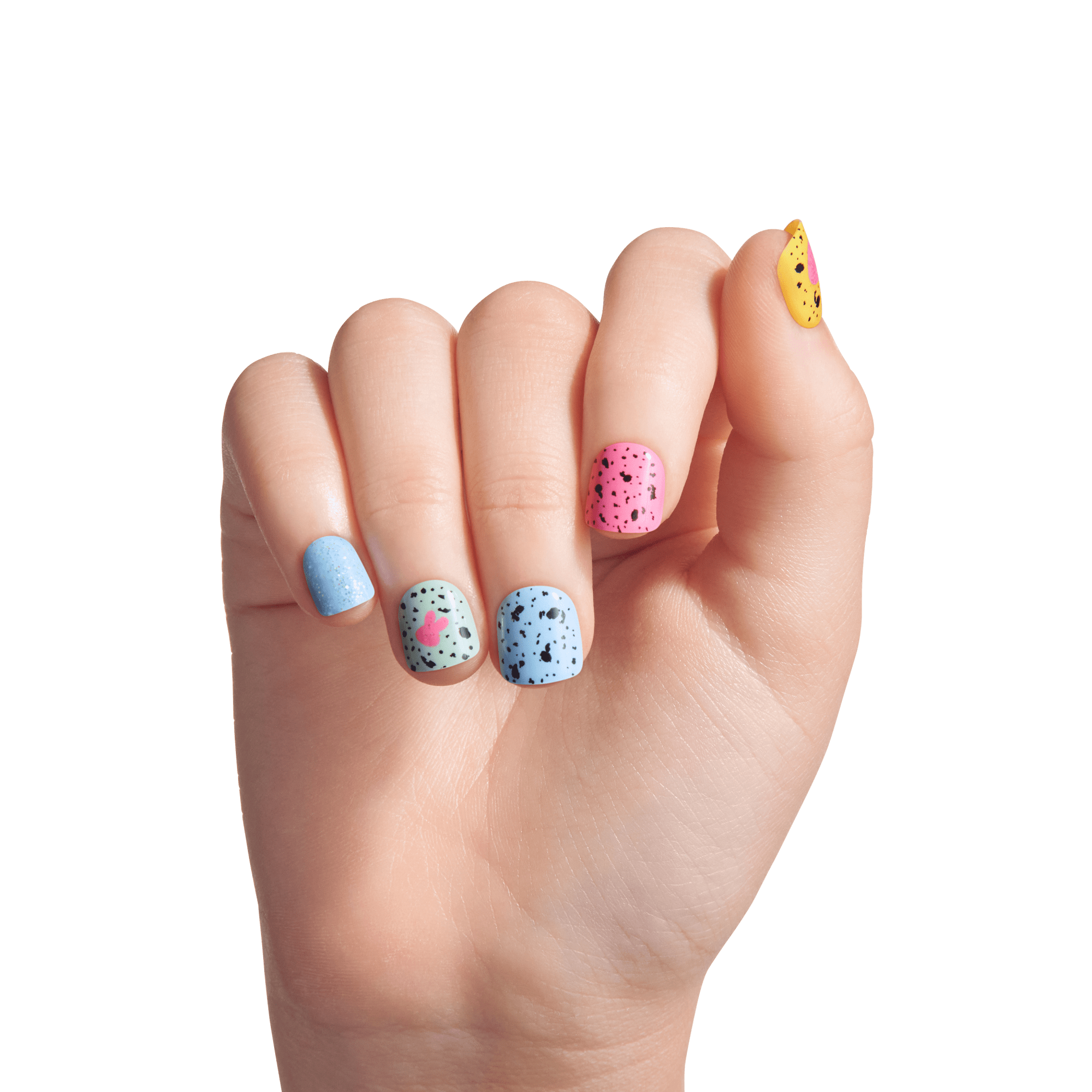 Impress Kids No Glue Fake Press On Nails - Fluffy Tails | Design, Multicolor, Kids, Squoval, Manicure