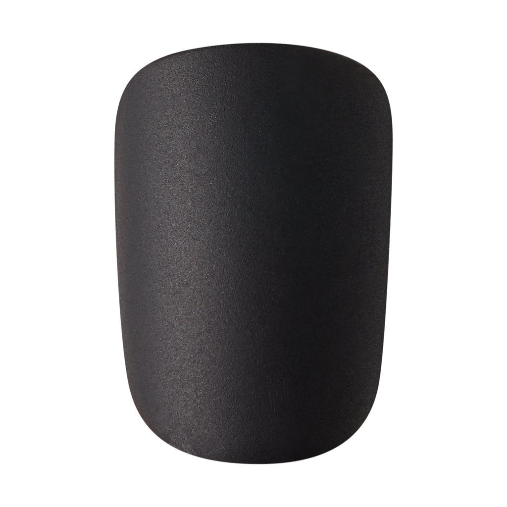 Impress Color No Glue Fake Press On Nails - On the Road | Solid, Black, Short, Squoval, Manicure
