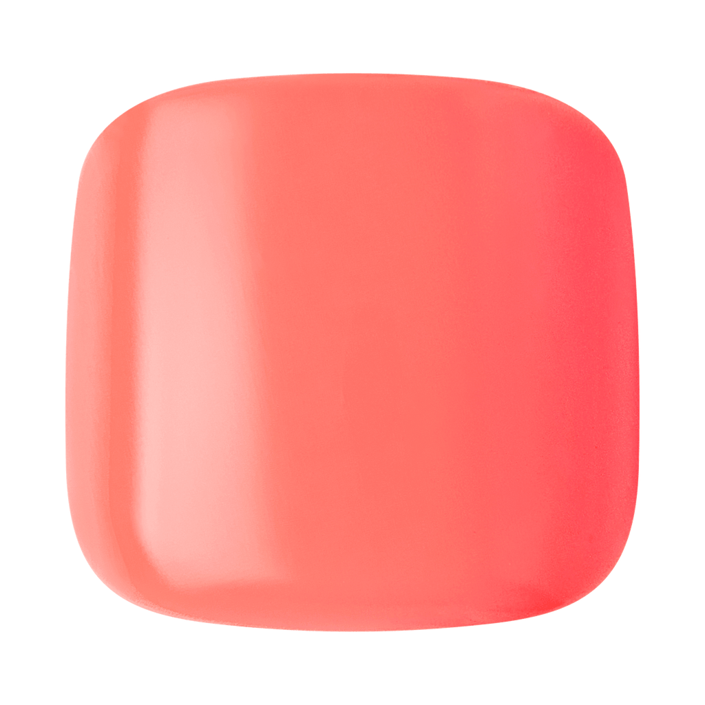 Impress Color No Glue Fake Press On Toenails - Pure Mood | Solid, Orange, Short, Squoval, Pedicure