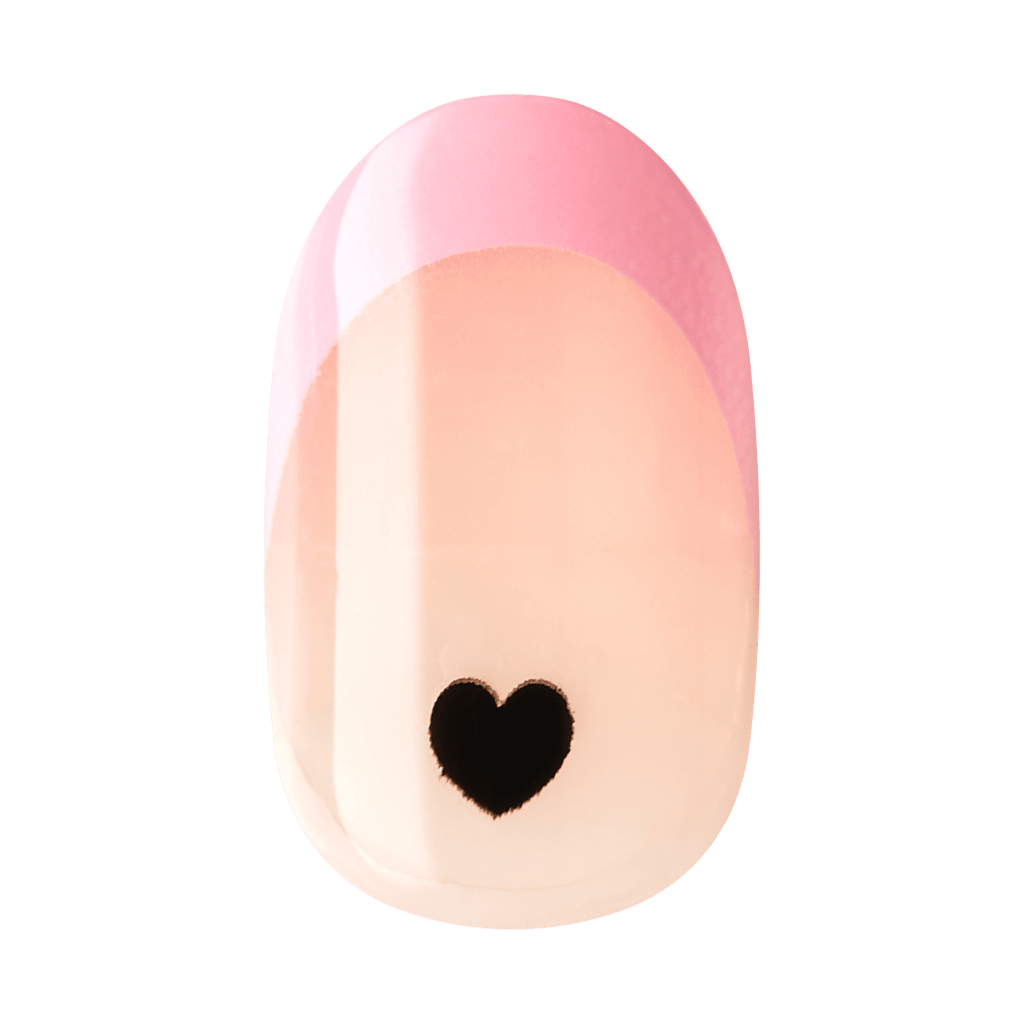 Impress French No Glue Fake Press On Nails - Ditto | French Design, Pink, Short, Oval, Manicure