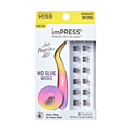 Impress Falsies Pre-Glued False Eyelashes Minipack- Authentic | 12 Lash Clusters, With Mini Applicator, 12mm-14mm