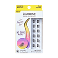 Impress Falsies Pre-Glued False Eyelashes Minipack - Classy | 12 Lash Clusters, With Mini Applicator, 10mm-12mm