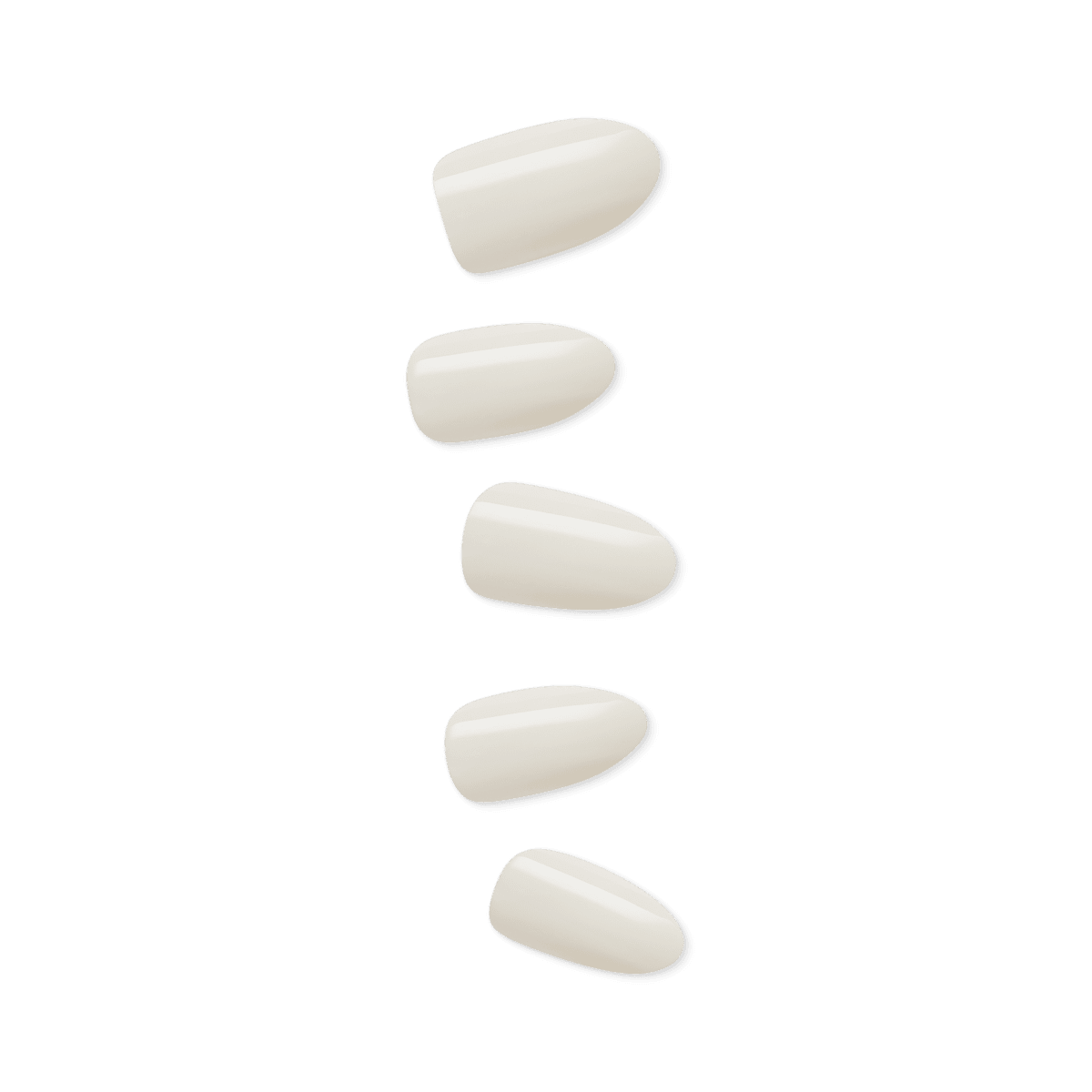 Impress Color No Glue Fake Press On Nails - Ballroom | Solid, White, Medium, Almond, Manicure
