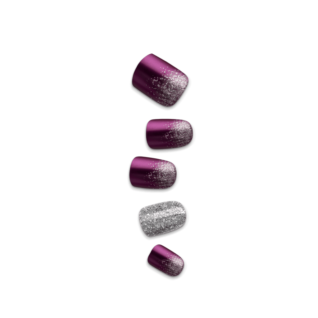 Impress No Glue Fake Press On Nails- Heartquake | Design, Purple, Short, Squoval, Manicure