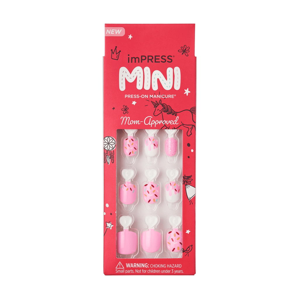 Impress Kids No Glue Fake Press On Nails - Super Duper | Design, Pink, Kids, Squoval, Manicure