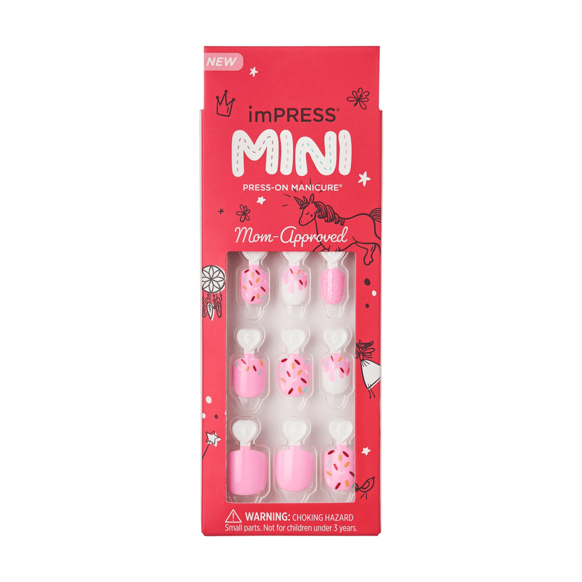 Impress Kids No Glue Fake Press On Nails - Super Duper | Design, Pink, Kids, Squoval, Manicure
