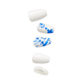 Impress Design No Glue Fake Press On Nails - Riviera Paradise | Design, Blue & White, Medium, Coffin, Manicure