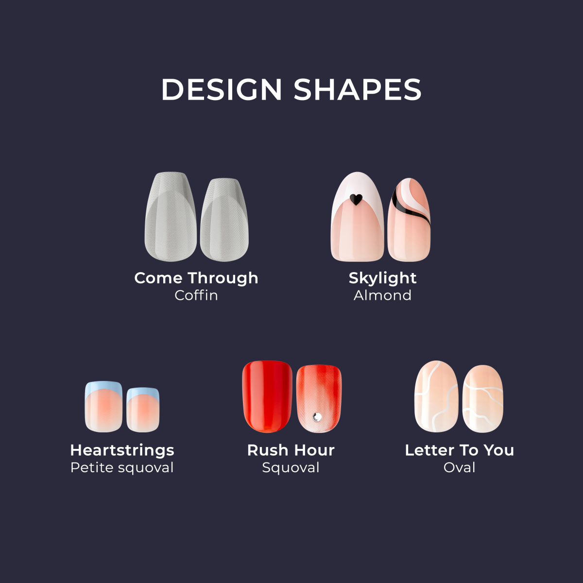 Impress Design No Glue Fake Press On Nails - Wide Fit - Dream It Up | Design, Pink, Short, Wider Squoval, Manicure