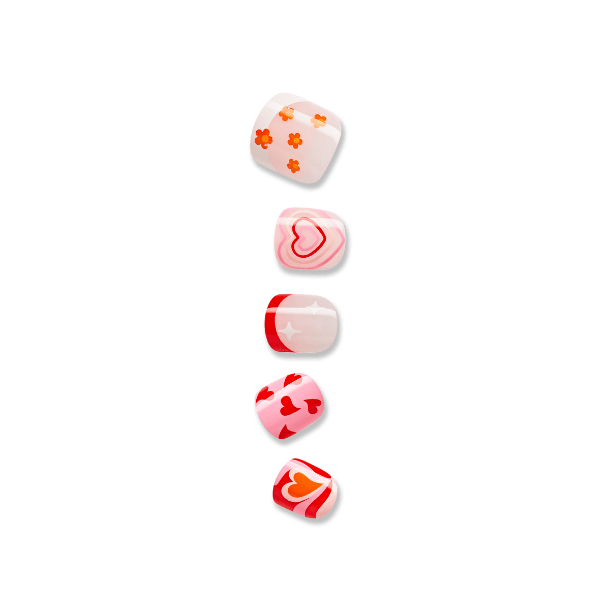Impress Kids No Glue Fake Press On Nails - Playground | Design, Red, Kids, Squoval, Manicure