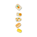 Impress Design No Glue Fake Press On Nails - Sun Daze | Design, Yellow, Short, Squoval, Manicure