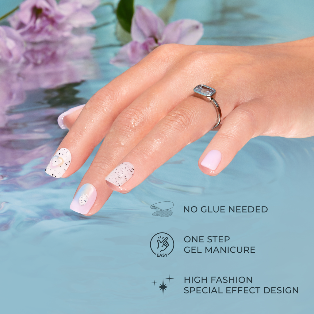 Impress Premium No Glue Fake Press On Nails- Sweet Life | Design, Multicolor, Short, Squoval, Manicure