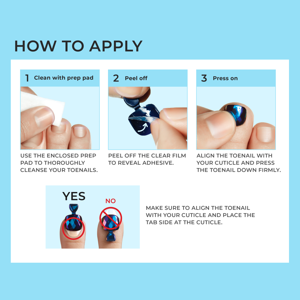 Impress Design No Glue Fake Press On Toenails - Rose Mist | Design, Black & White, Short, Square, Pedicure