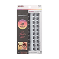 Impress Falsies Pre-Glued False Eyelashes Refills - Voluminous | 30 Lash Clusters, 10mm-14mm