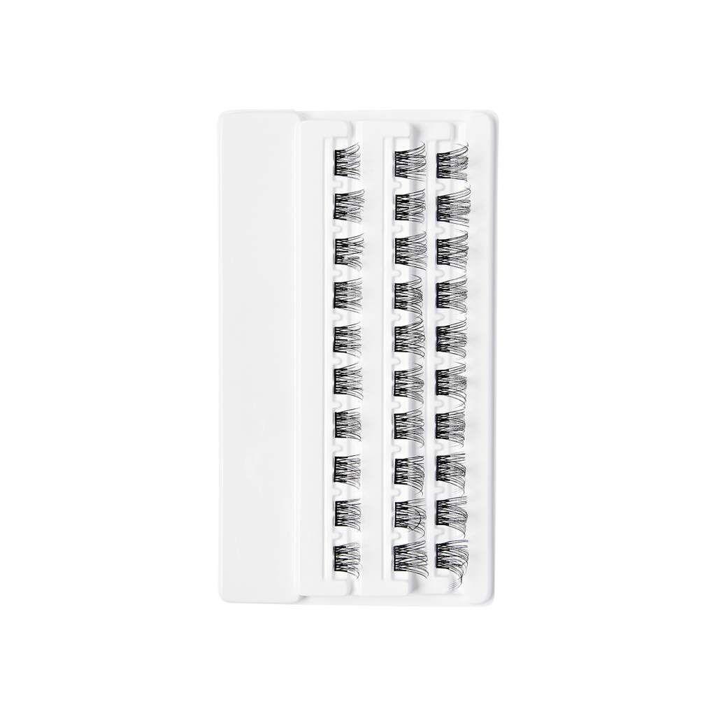 Impress Falsies Pre-Glued False Eyelashes Refills - Natural | 30 Lash Clusters, 10mm-14mm