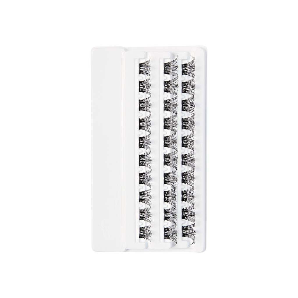 Impress Falsies Pre-Glued False Eyelashes Refills - Voluminous | 30 Lash Clusters, 10mm-14mm