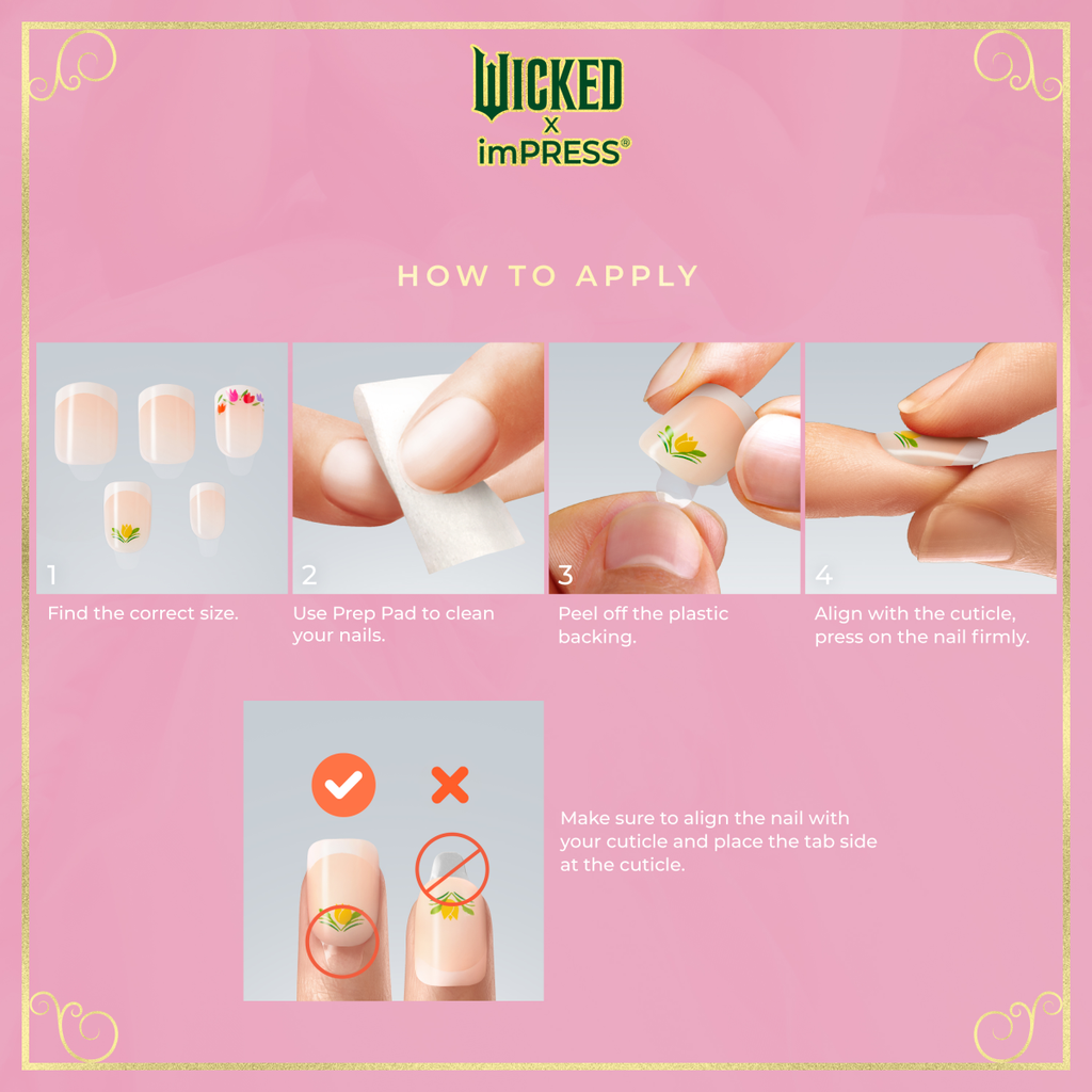 WICKED X Impress | Beautifical | Design, White, Medium, Oval, Manicure