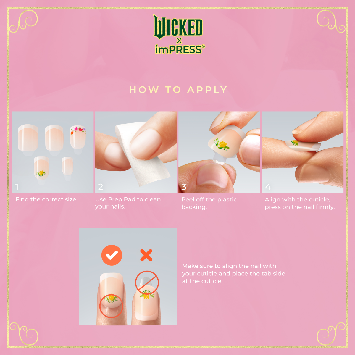 WICKED X Impress | Beautifical | Design, White, Medium, Oval, Manicure