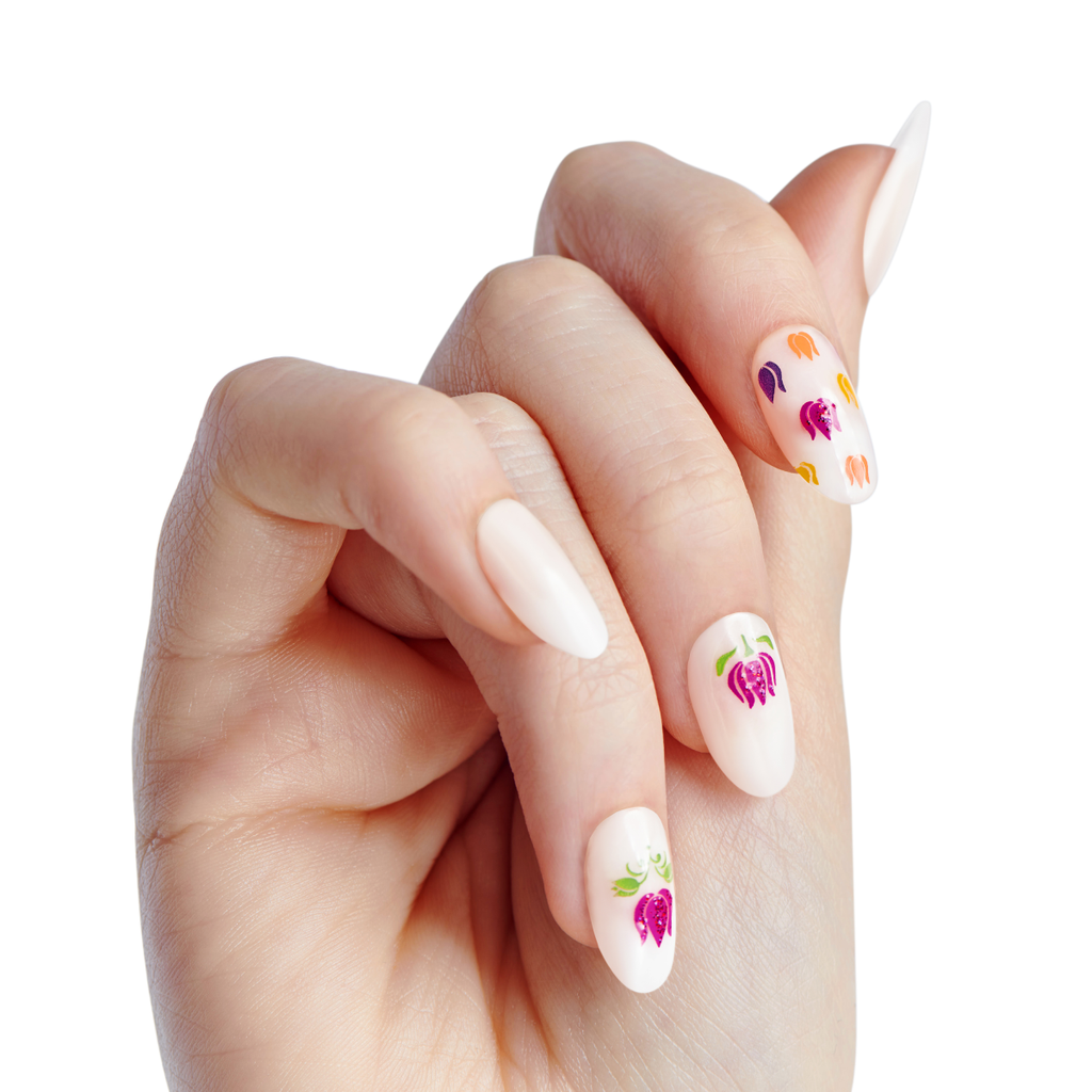 WICKED X Impress | Beautifical | Design, White, Medium, Oval, Manicure