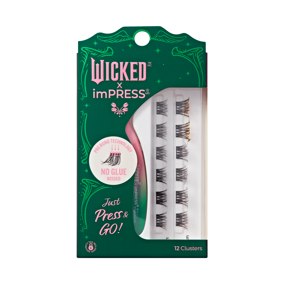 WICKED X Impress | Wizard's Palace | 12 Lash Clusters, 8mm-10mm