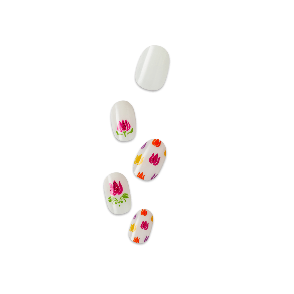 WICKED X Impress | Beautifical | Design, White, Medium, Oval, Manicure