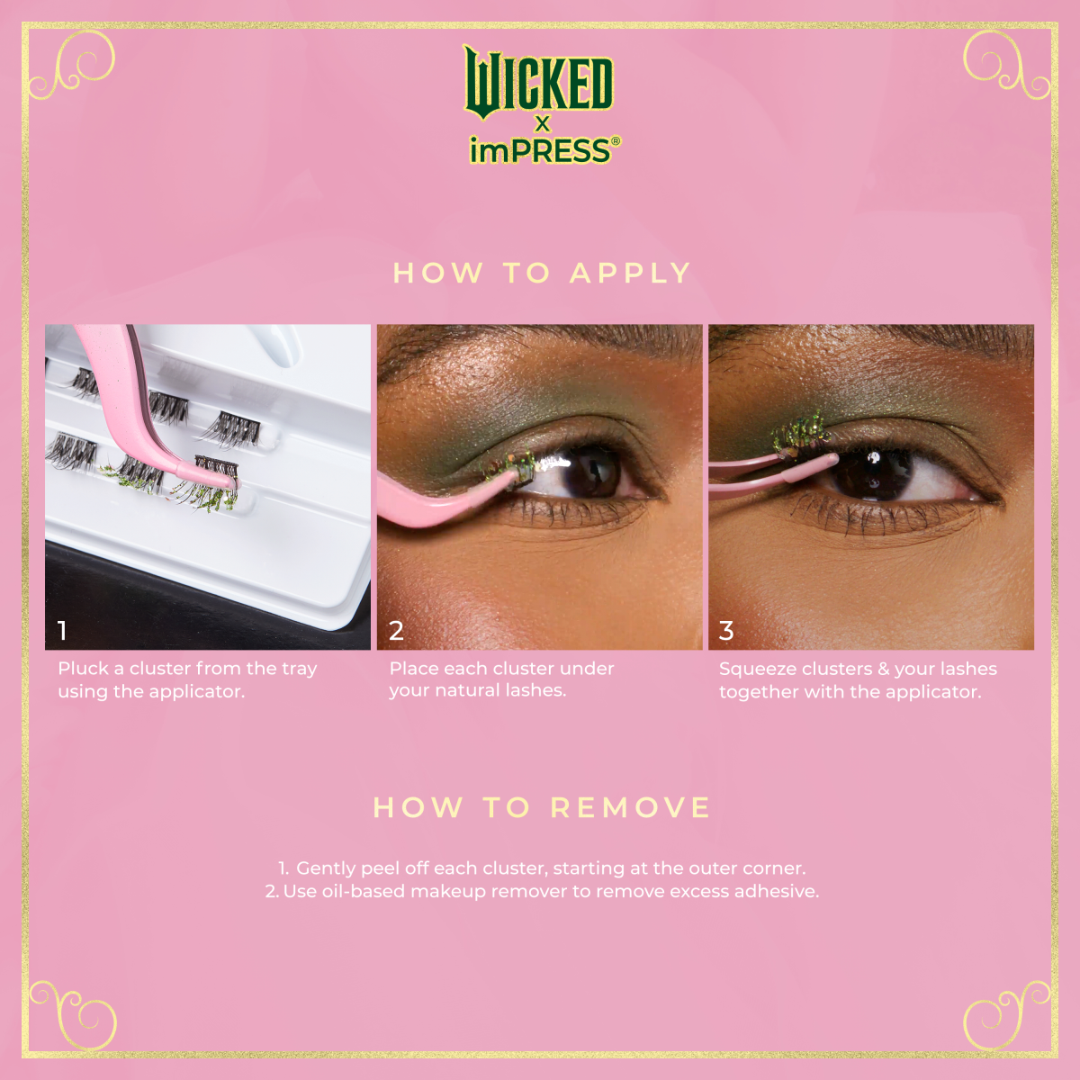 WICKED X Impress | Some of Us Are Different | 12 Lash Clusters, 8mm-10mm