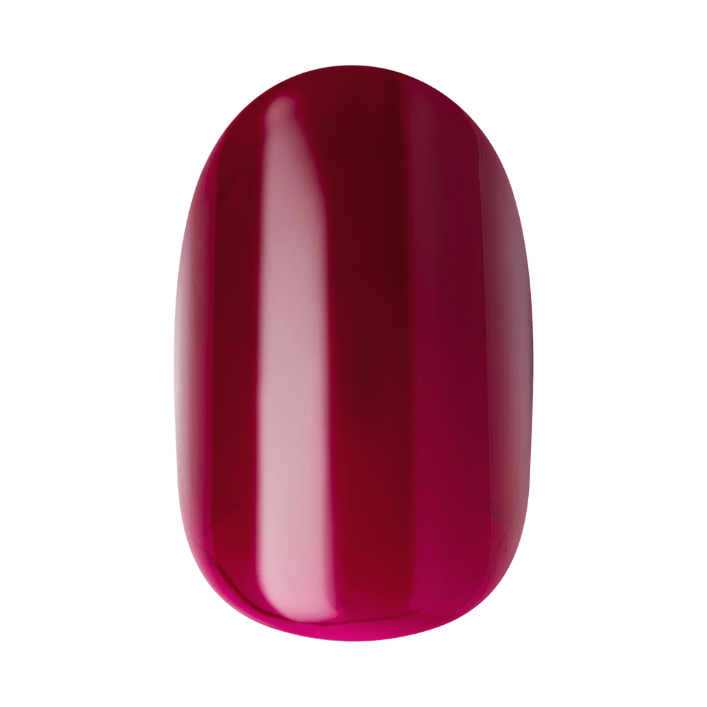 Impress Color No Glue Fake Press On Nails - Maplewood | Solid, Red, Short, Oval, Manicure