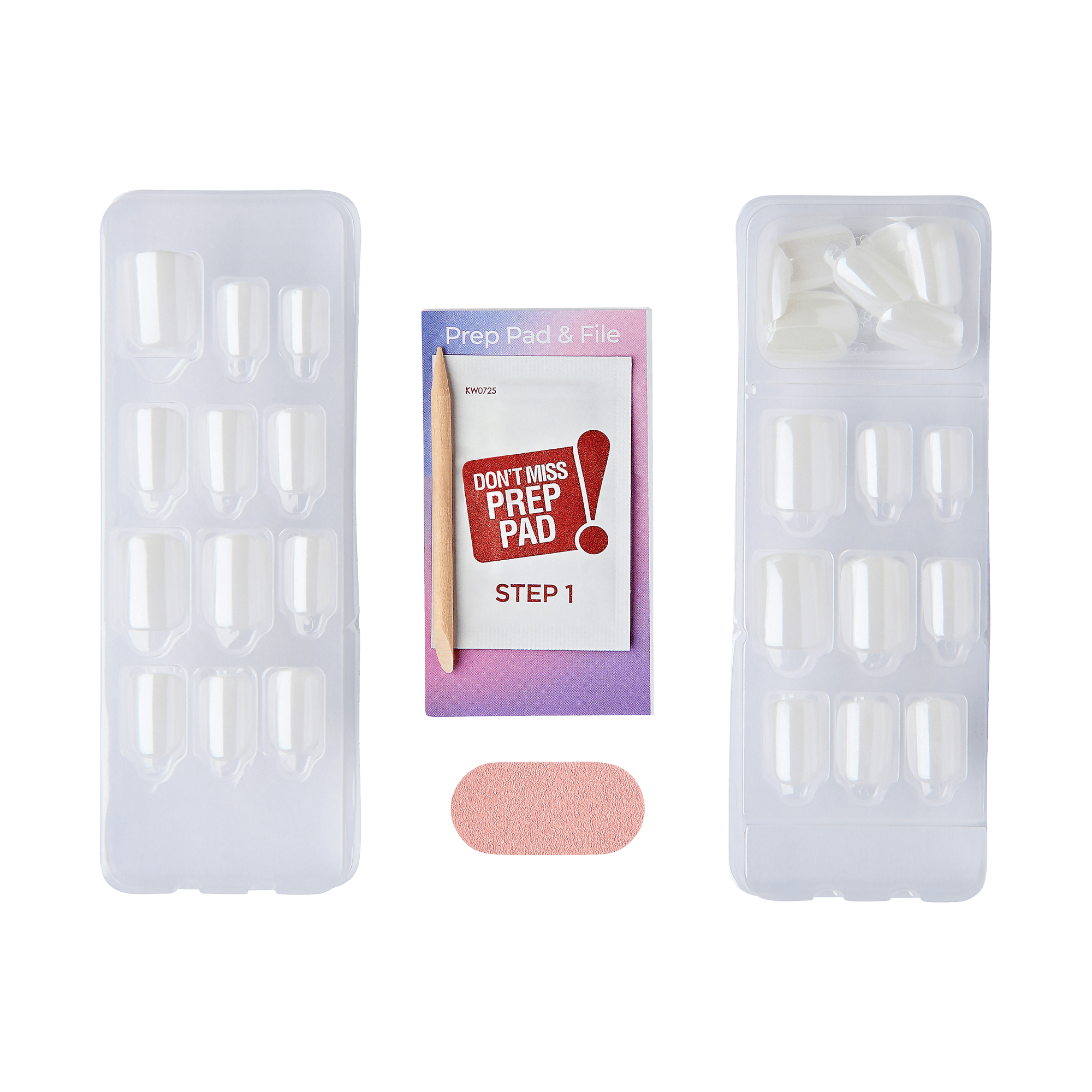 colorFX by Impress No Glue Fake Press On Nails - Universal | Solid, White, Short, Squoval, Manicure