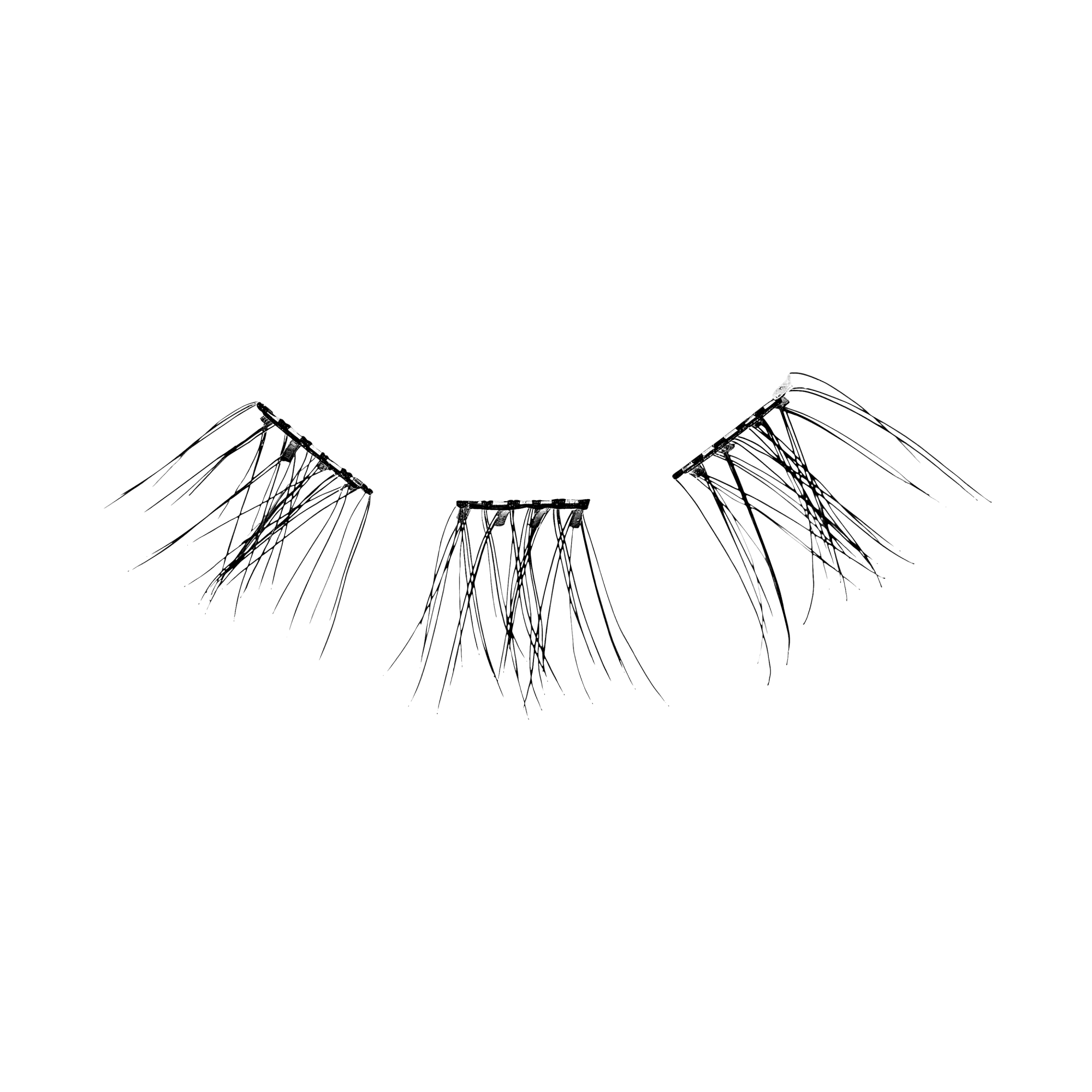 Impress Falsies Pre-Glued False Eyelashes Minipack- Authentic | 12 Lash Clusters, With Mini Applicator, 12mm-14mm