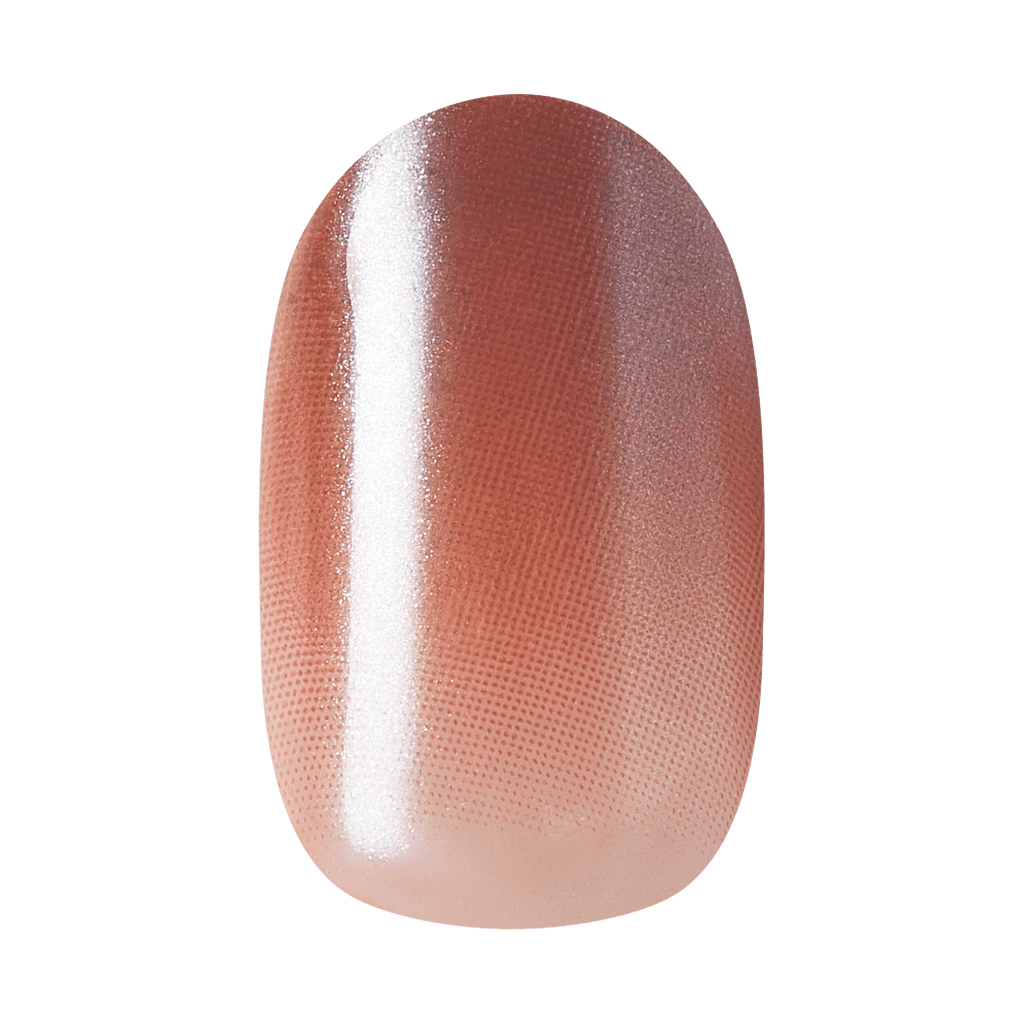 colorFX by Impress No Glue Fake Press On Nails - Blissful Radiance | Solid, Brown, Short, Oval, Manicure