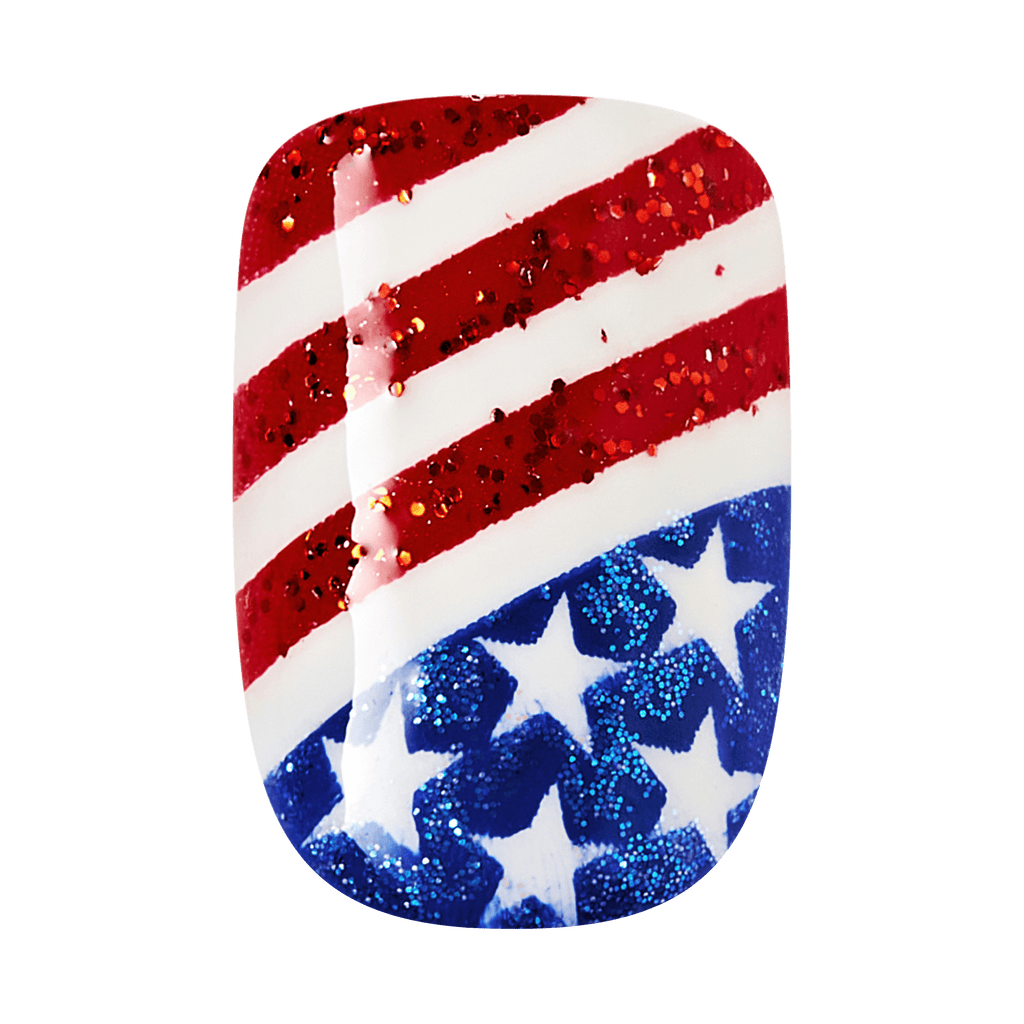 Impress Design No Glue Fake Press On Nails - Liberty | Design, Multicolor, Short, Squoval, Manicure