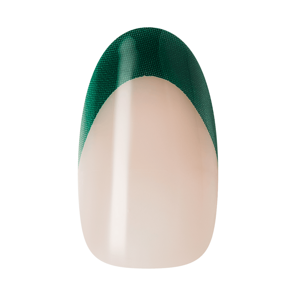 WICKED X Impress | Always Been Green | French Design, Green, Medium, Oval, Manicure