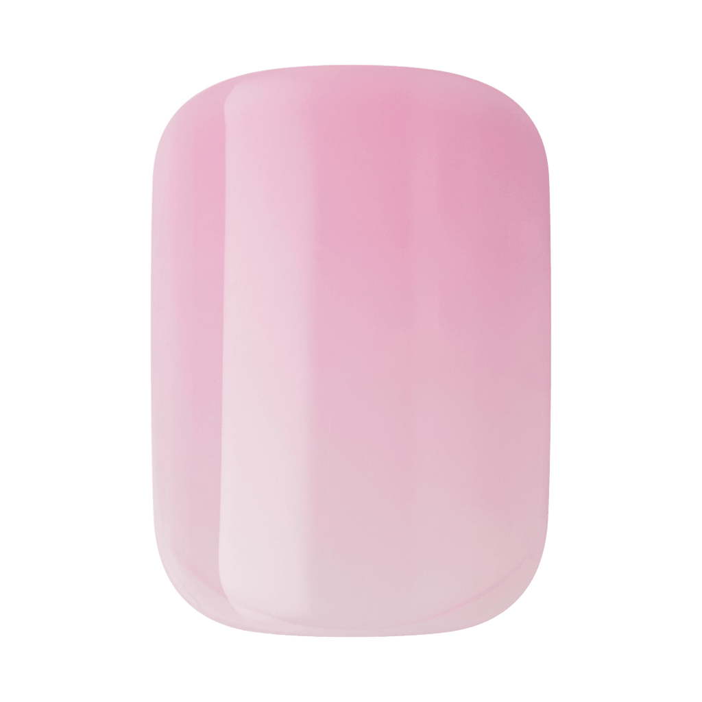 Impress Color No Glue Fake Press On Nails - Fairy Breath | Solid, Pink, Short, Squoval, Manicure