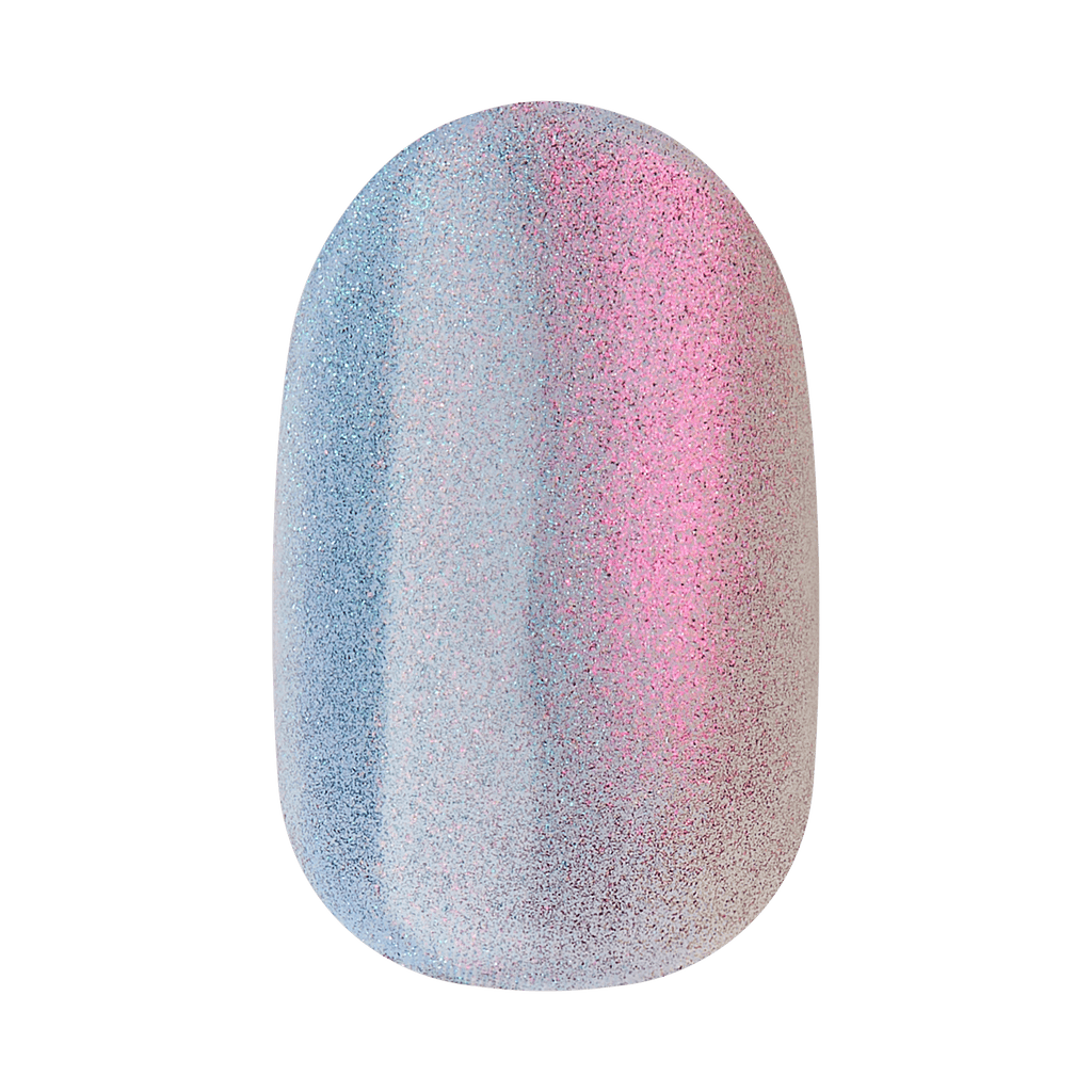 colorFX by Impress No Glue Fake Press On Nails - Fly Up | Solid, Silver, Short, Oval, Manicure