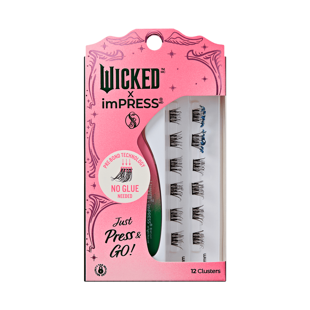 WICKED X Impress | Ozspresso | 12 Lash Clusters, 8mm-10mm
