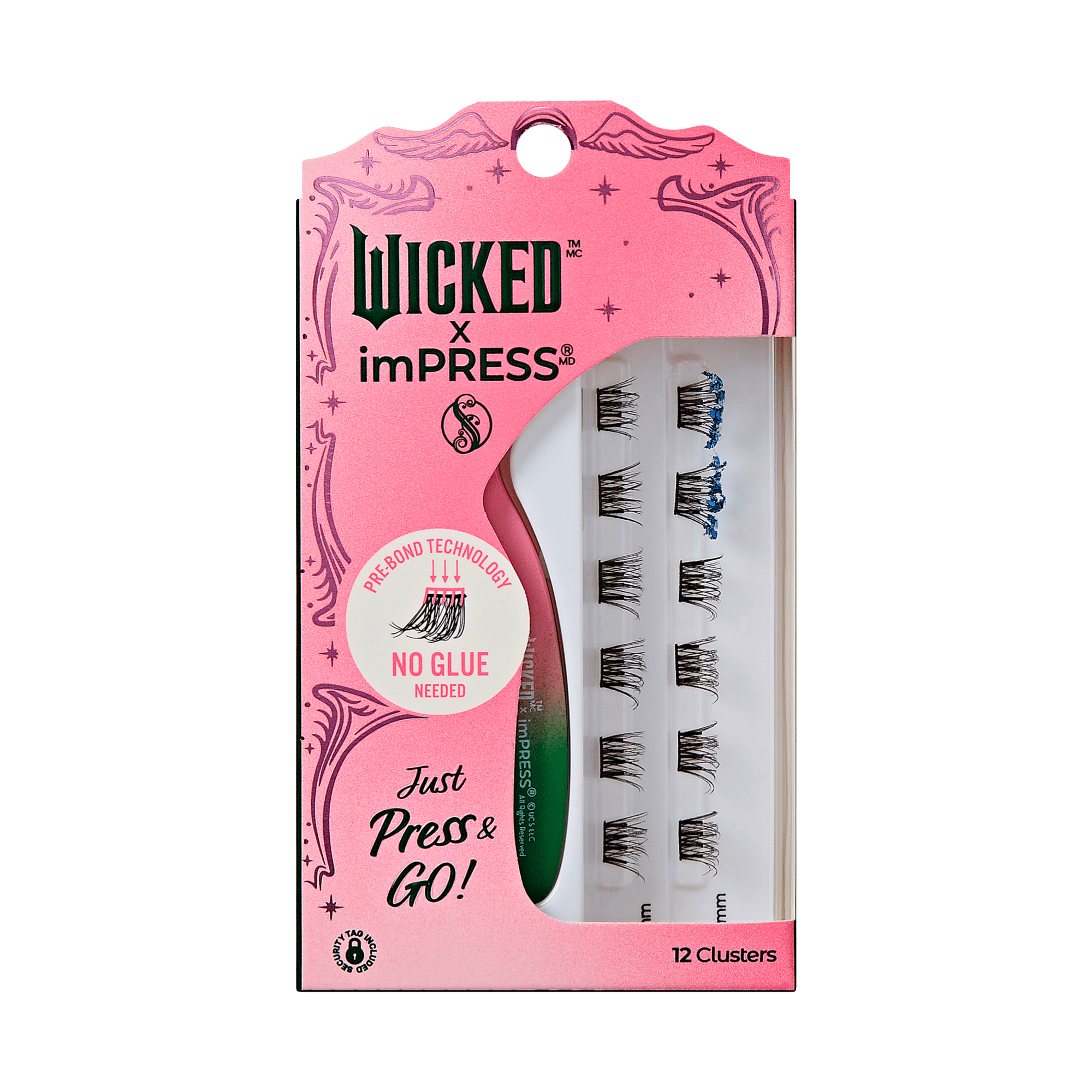 WICKED X Impress | Ozspresso | 12 Lash Clusters, 8mm-10mm