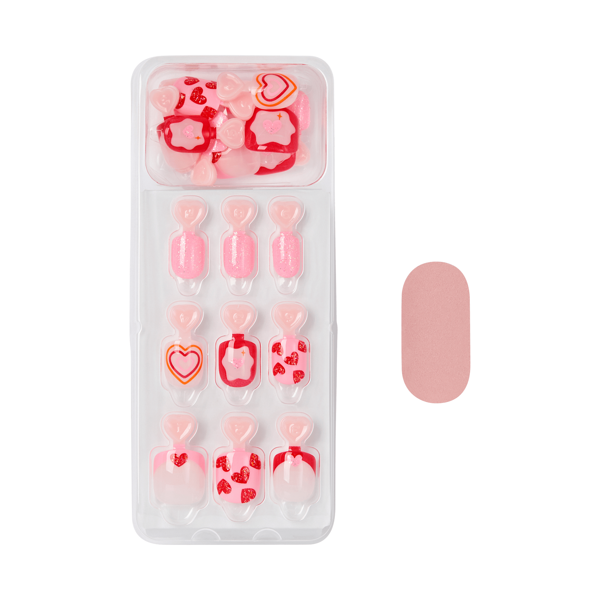 Impress Kids No Glue Fake Press On Nails - Magical Friend | Design, Red & Pink, Kids, Squoval, Manicure