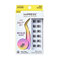 Impress Falsies Pre-Glued False Eyelashes Minipack - Sleek | 12 Lash Clusters, With Mini Applicator, 12mm-14mm