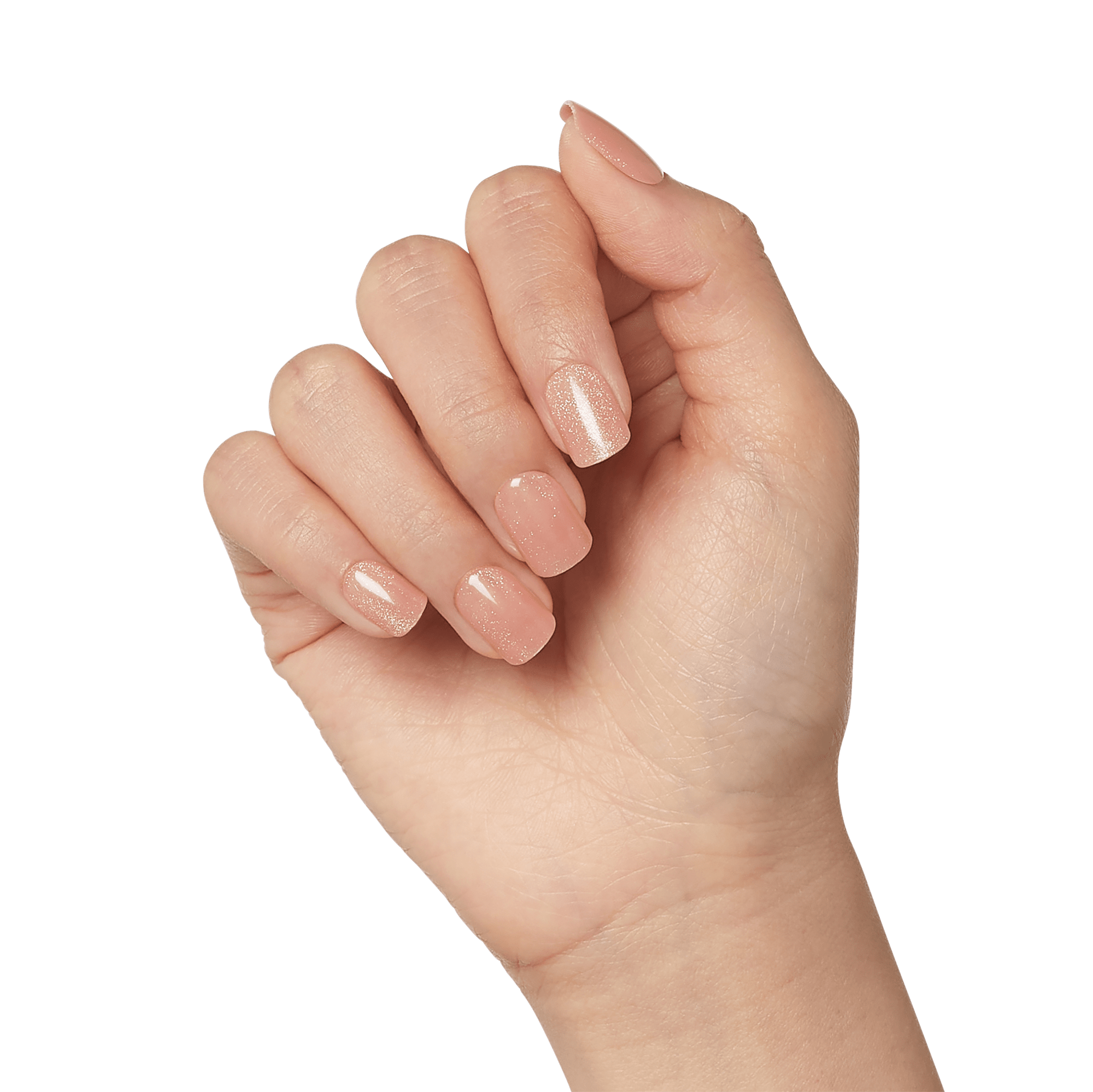 colorFX by Impress No Glue Fake Press On Nails - Starstruck | Solid, Beige, Short, Squoval, Manicure