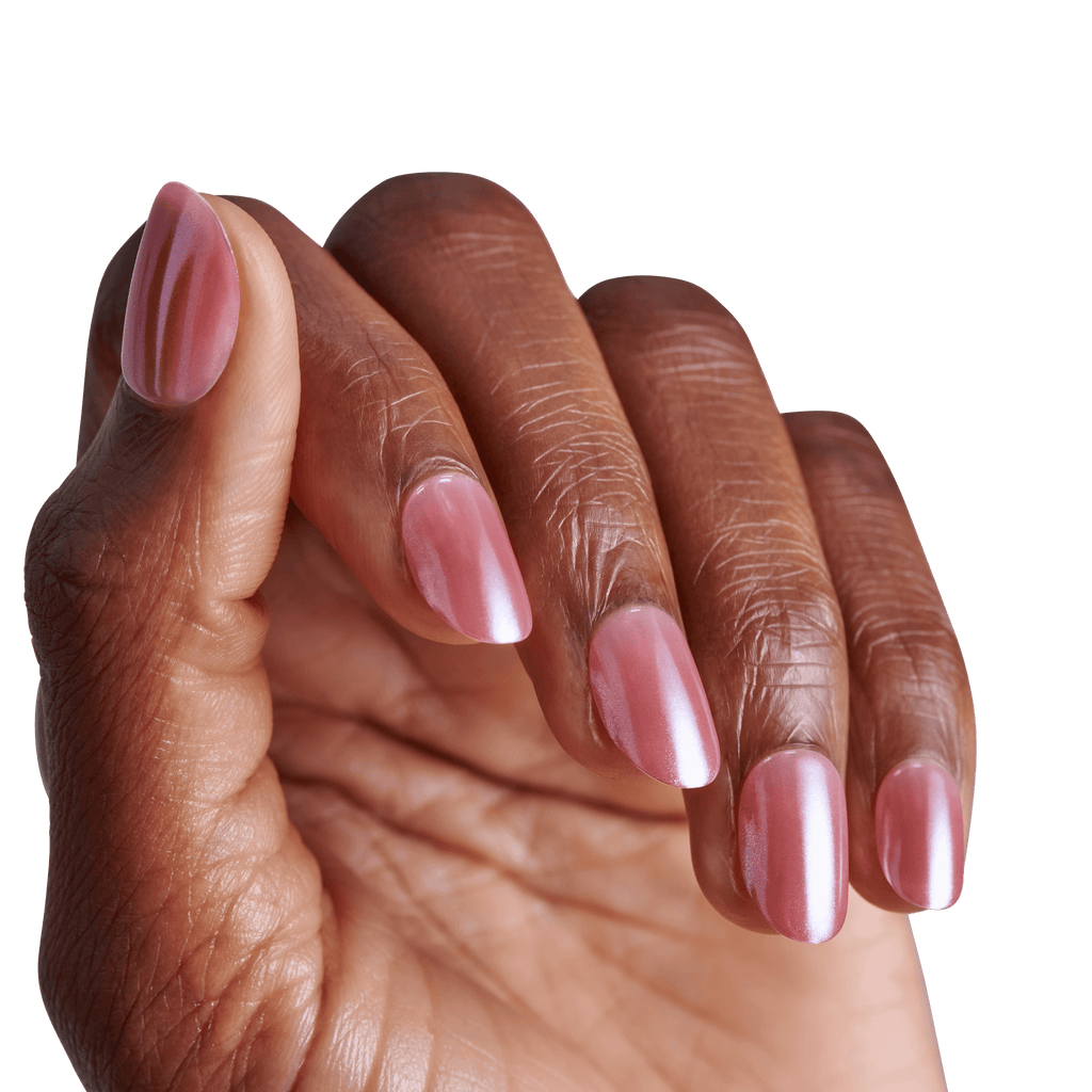colorFX by Impress No Glue Fake Press On Nails - Boundless | Design, Pink, Short, Oval, Manicure