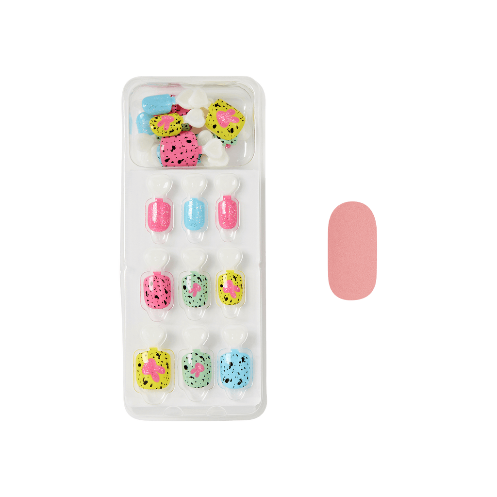 Impress Kids No Glue Fake Press On Nails - Fluffy Tails | Design, Multicolor, Kids, Squoval, Manicure