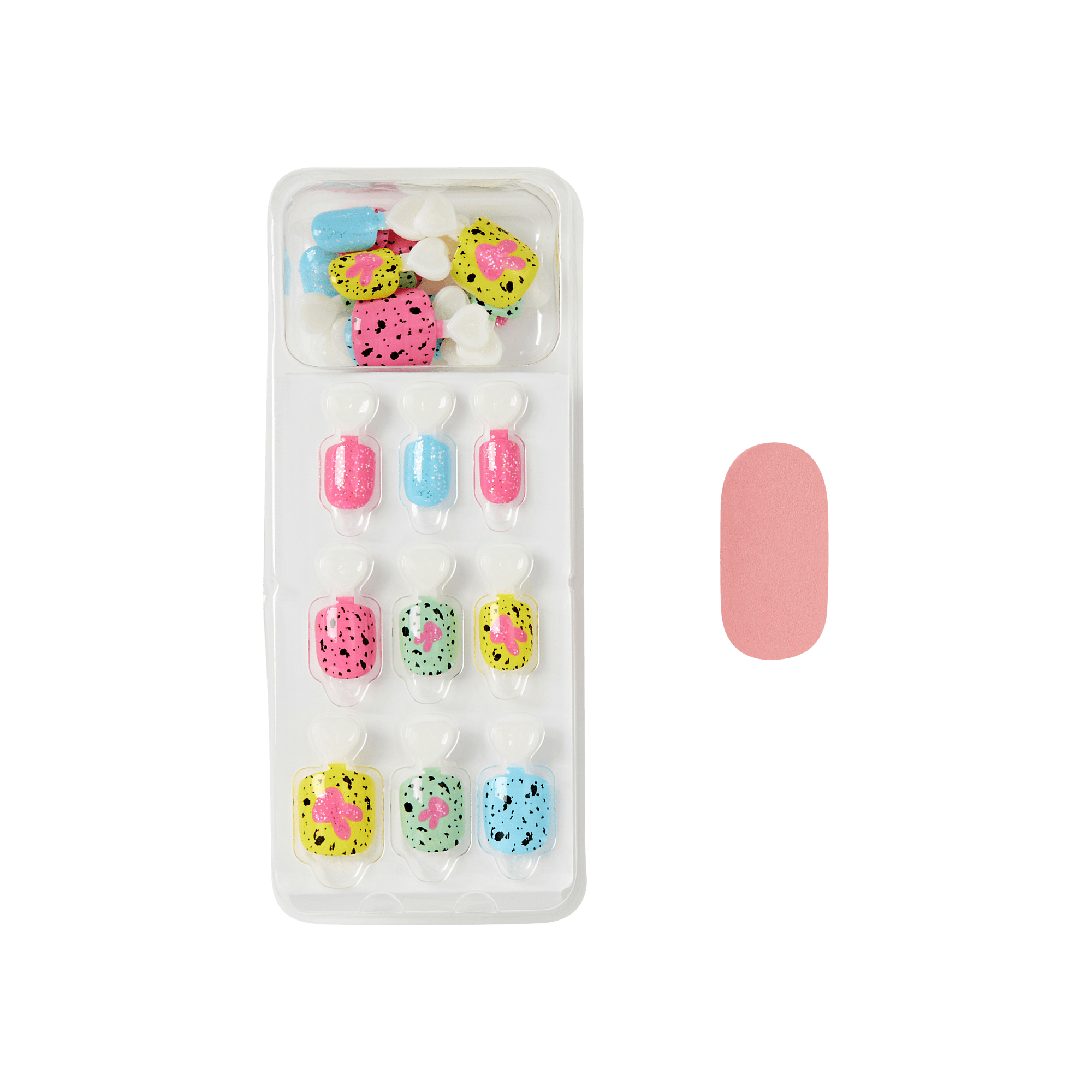 Impress Kids No Glue Fake Press On Nails - Fluffy Tails | Design, Multicolor, Kids, Squoval, Manicure
