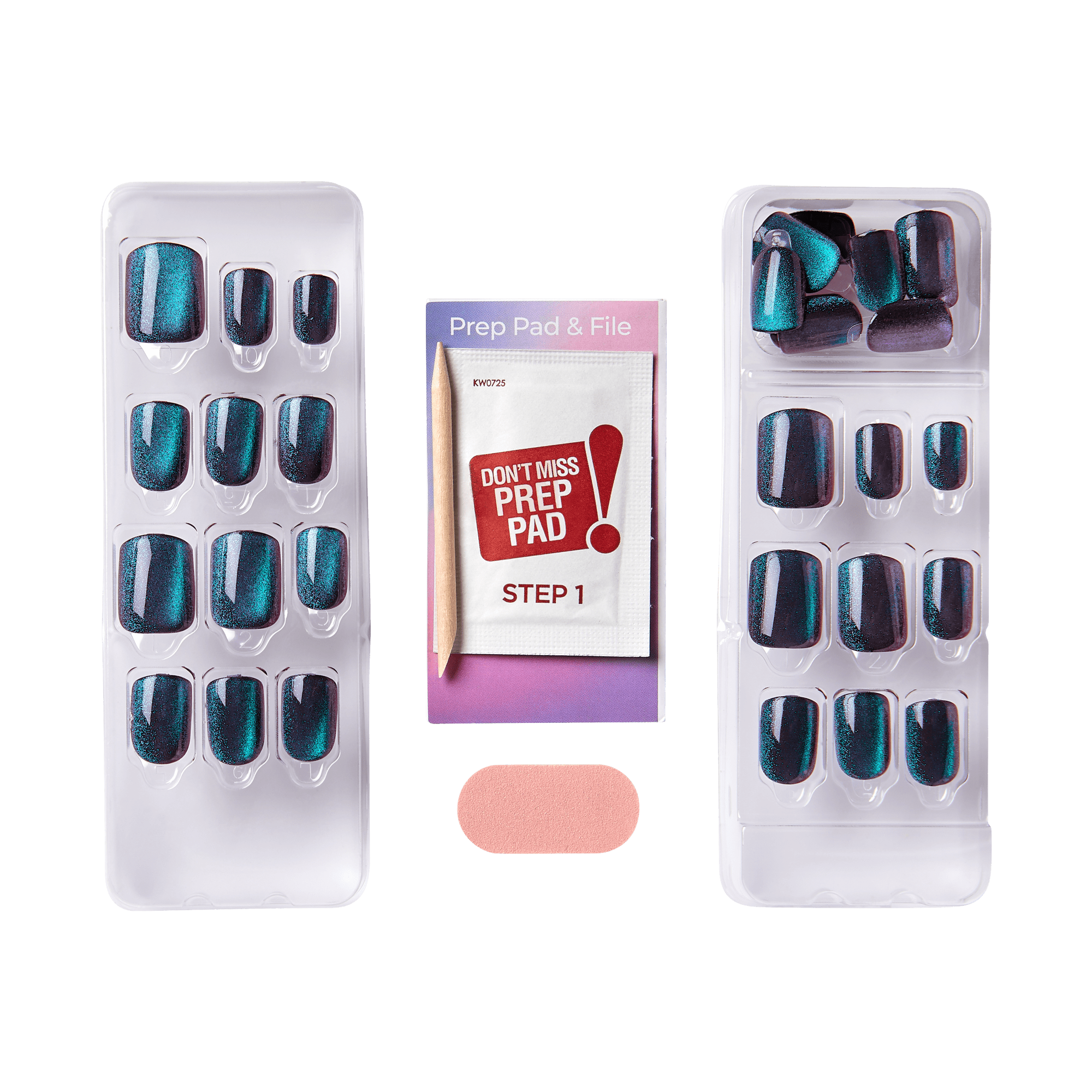 colorFX by Impress No Glue Fake Press On Nails - Better Things | Solid, Green, Short, Squoval, Manicure