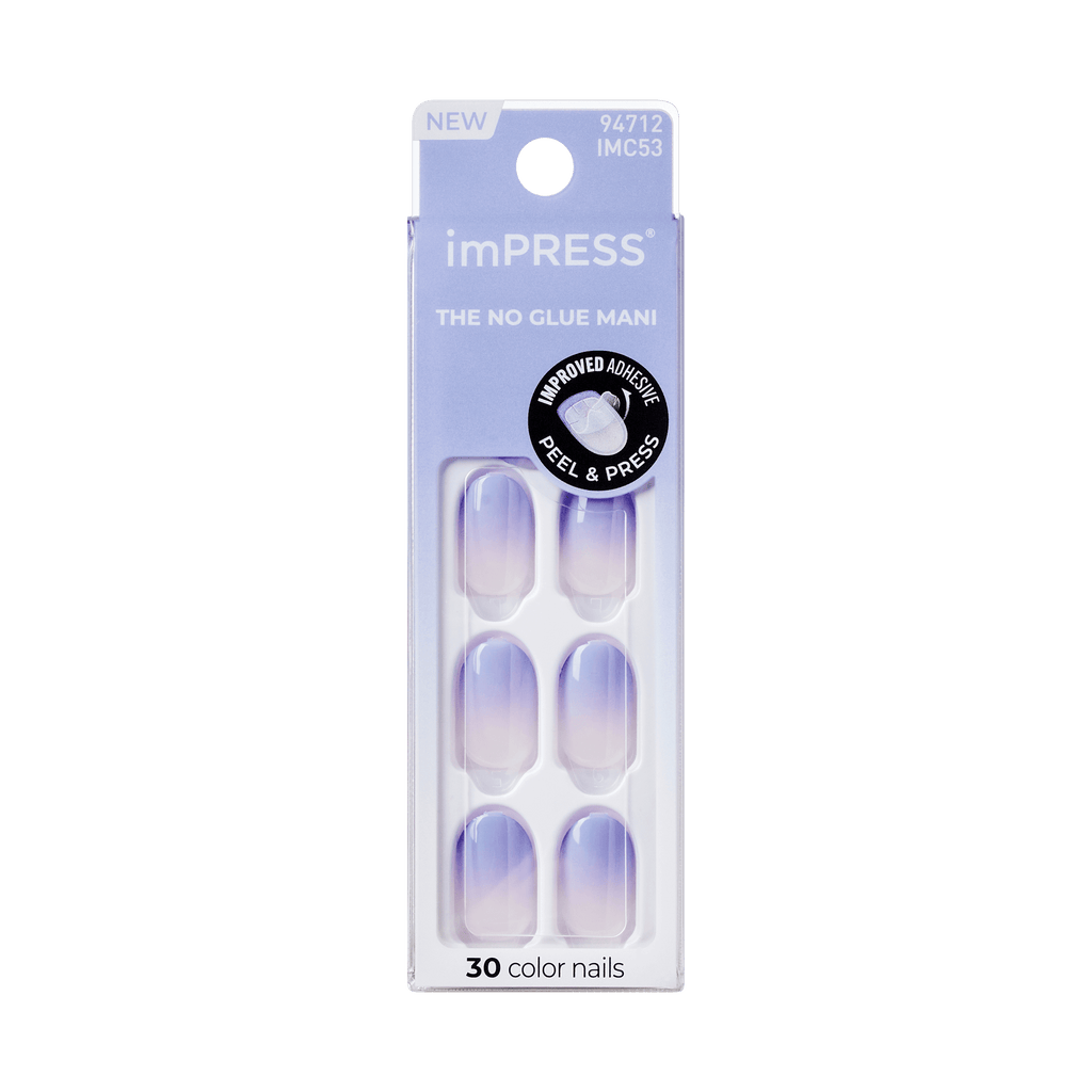 Impress Color No Glue Fake Press On Nails - Friendzone | Design, Purple, Short, Oval, Manicure