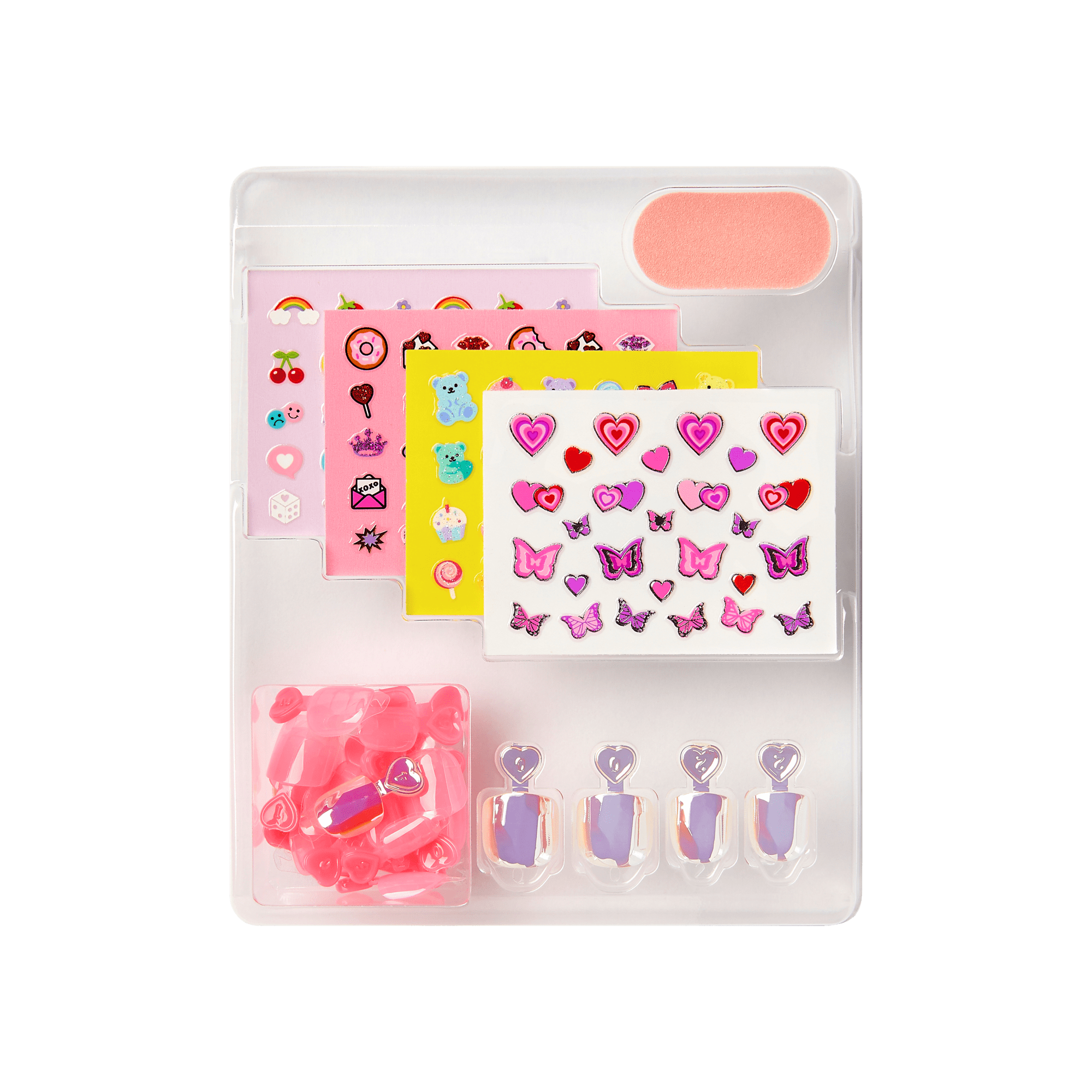Impress Mini Nail Artist Kit No Glue Fake Press On Nails - Wannabe U | Design, Pink, Kids, Squoval, Manicure